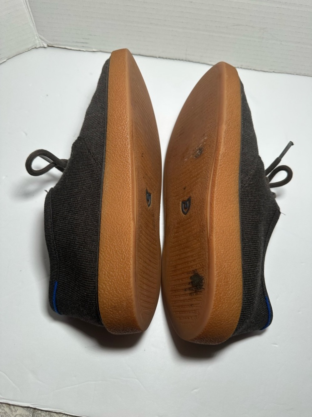 Rothy’s Men’s Vintage Brown Wool Blend Lace Up Casual Sneakers- Size 8.5 - Picture 8 of 11